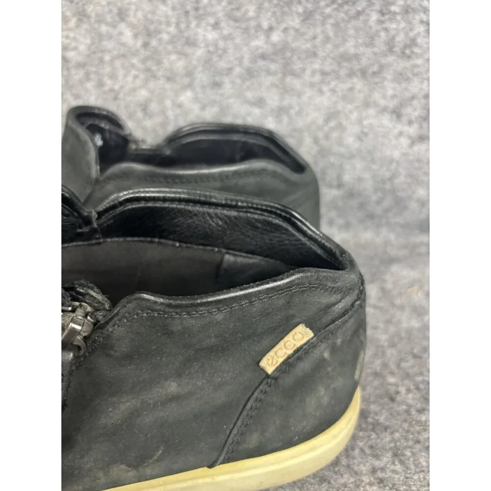Ecco Soft 2.0 Shoes Womens Size 40 Black Leather Zip‎ Bootie Ankle Sneakers